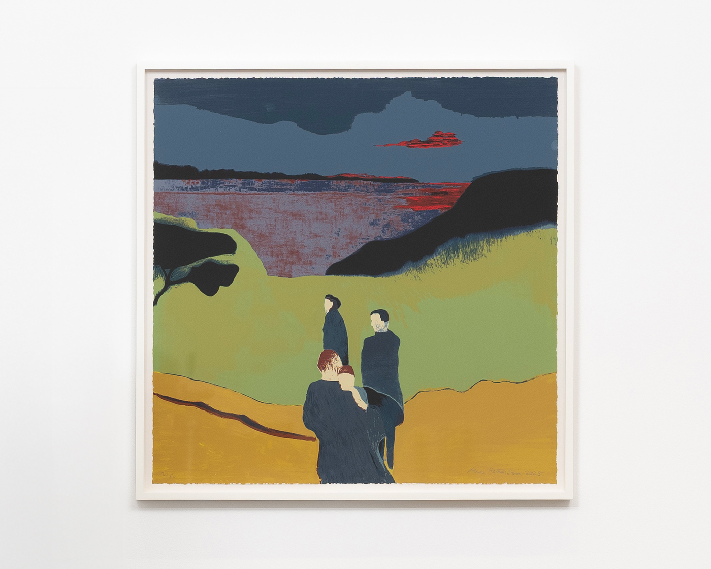 Anne Rothenstein, <i>Under a Red Cloud</i> (2025) framed by Darbyshire Framers