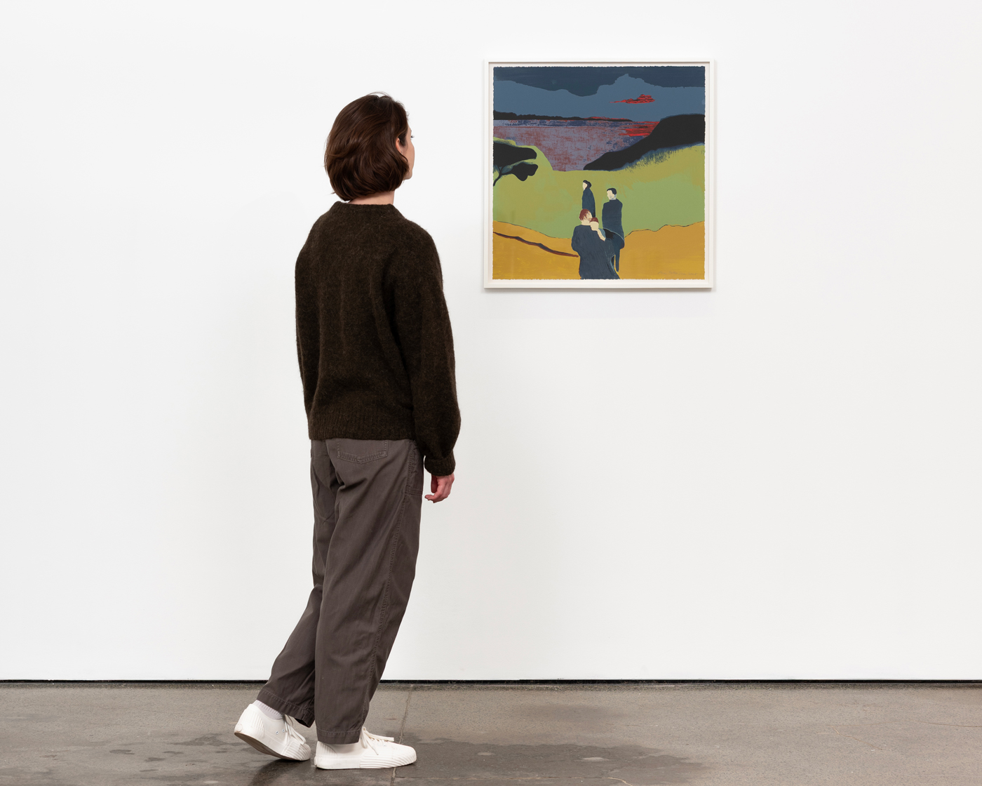 Anne Rothenstein, <i>Under a Red Cloud</i> (2025) framed by Darbyshire Framers