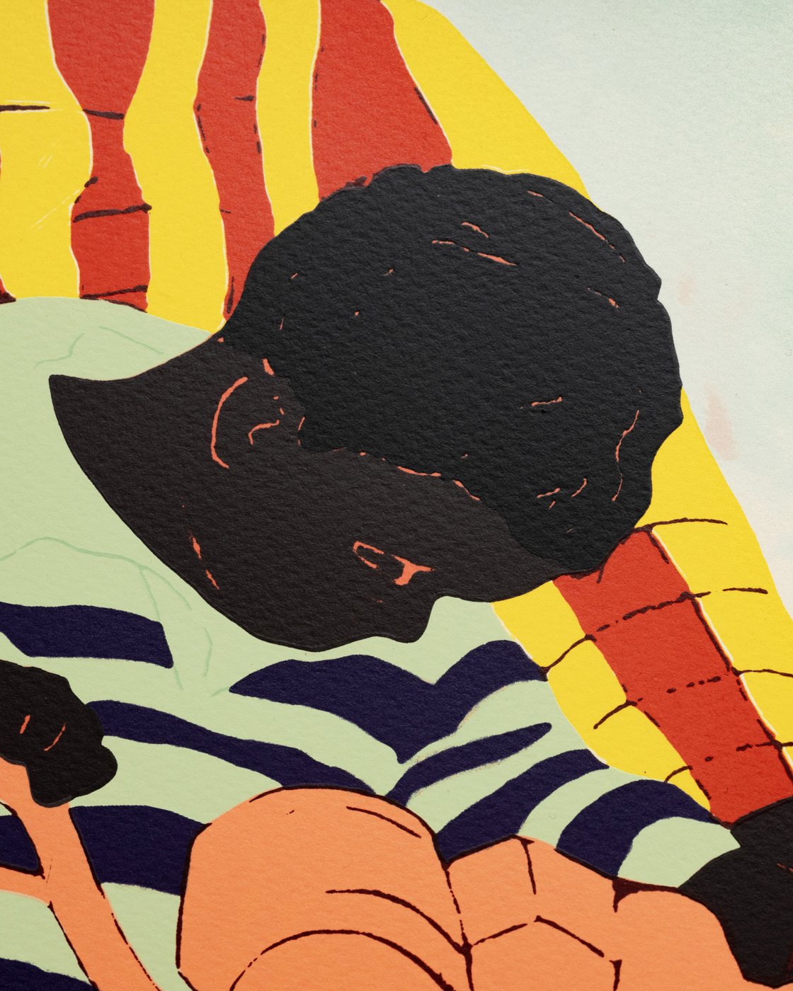 Cassi Namoda, <i>The mother and child from Matola </i> (2025), Detail