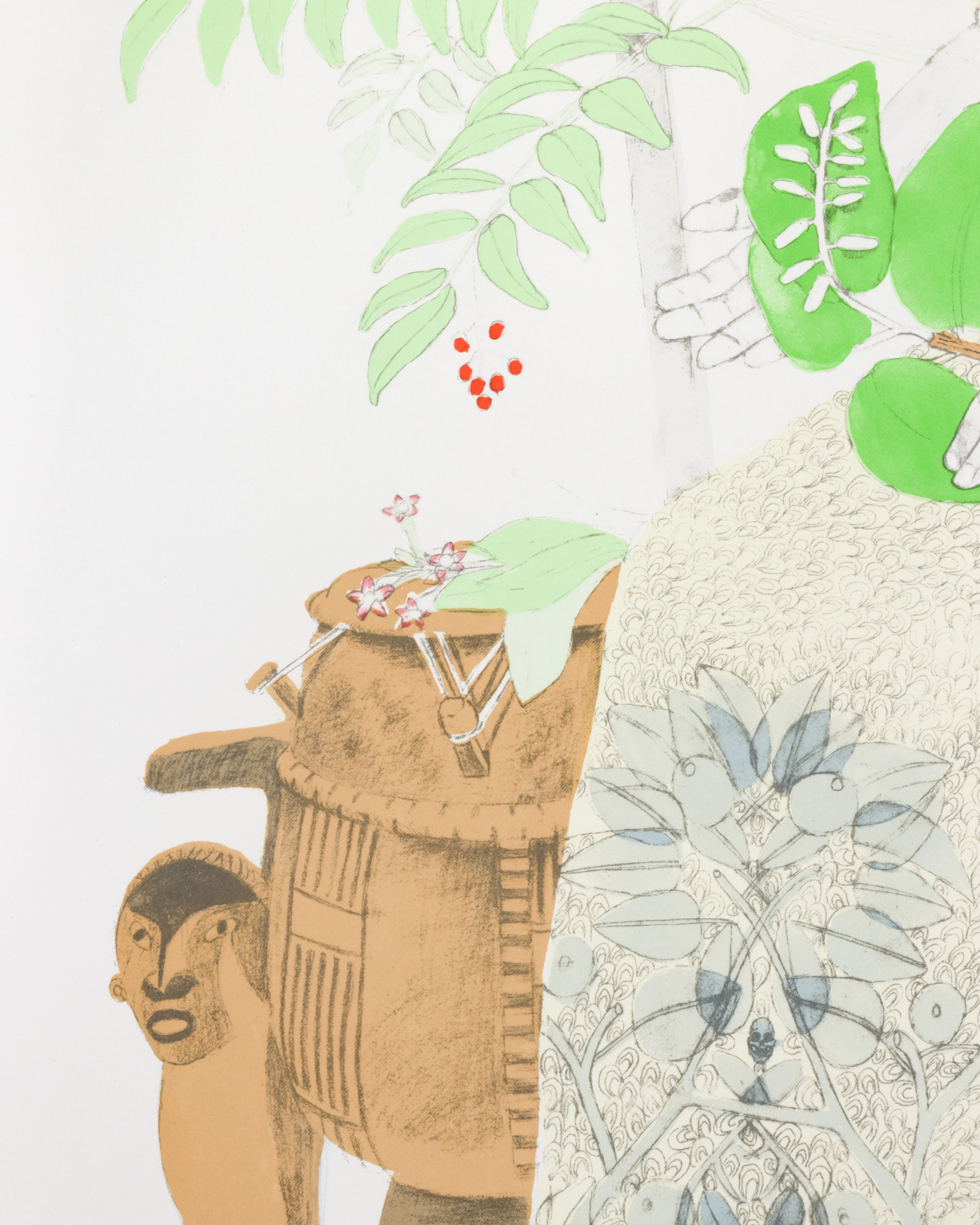 Charmaine Watkiss, <i>To reimagine an African Queen</i> (2026) Detail of coloured pencil embellishments