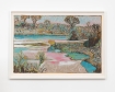 Billy Childish, <i>the river garden</i> (2025) framed by Darbyshire Framers