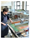 Daisy Parris creating their unique prints in Counter, Studio, Margate, 2023