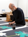 Jonas Wood signing his prints