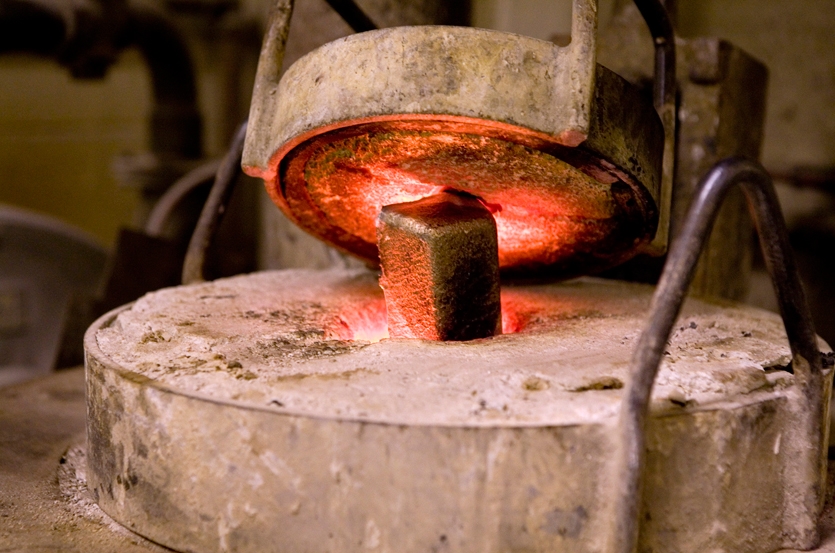 Melting bronze