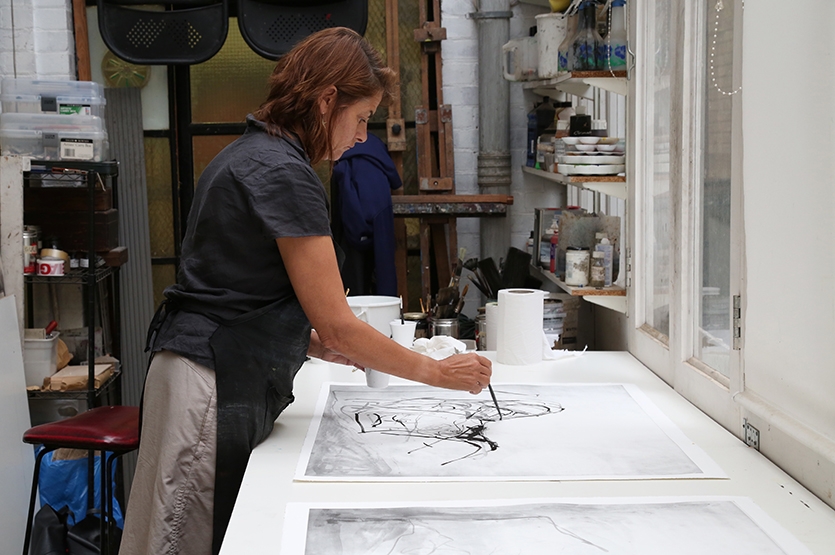 A consummate and academically-trained draughtswoman, such works can be read as a stream of consciousness: vignettes that open a window onto an inner world. 
