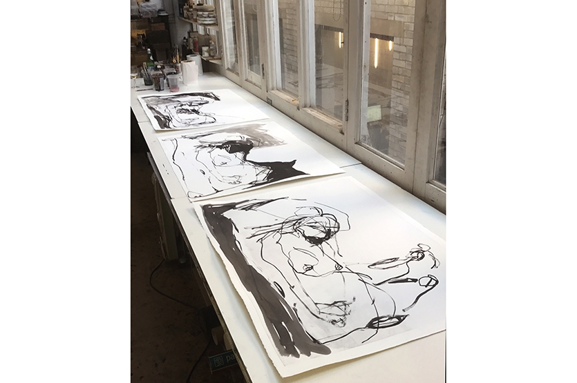 A selection of works from this very special series of 26 lithographic prints, each with unique overpainting. 
