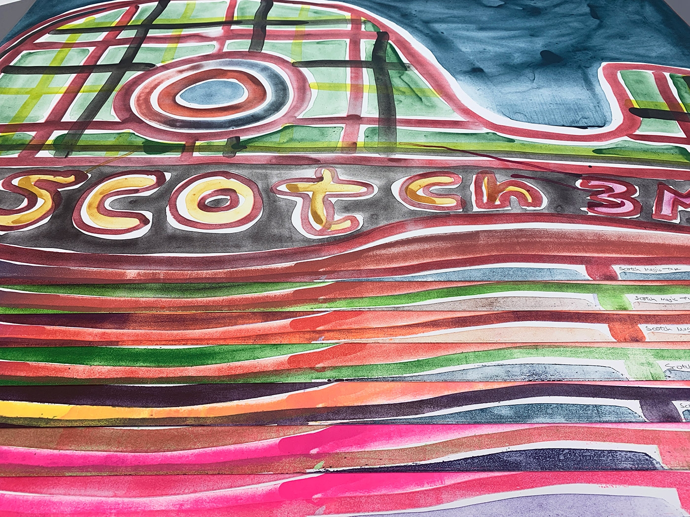 Each lithograph is unique in their colour-way making each print wholly unique in the edition run of 50.
