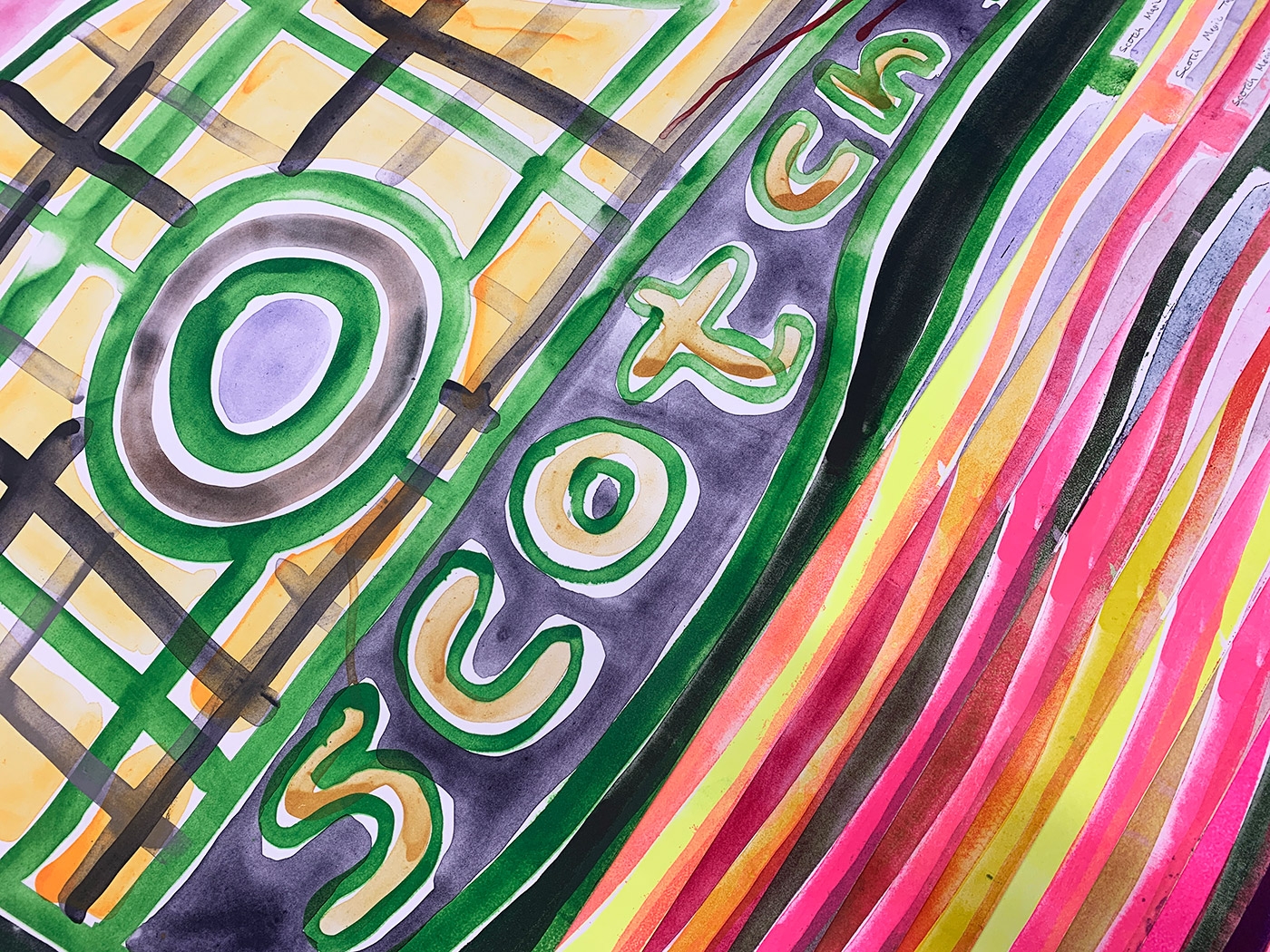 Each lithograph is unique in their colour-way making each print wholly unique in the edition run of 50.