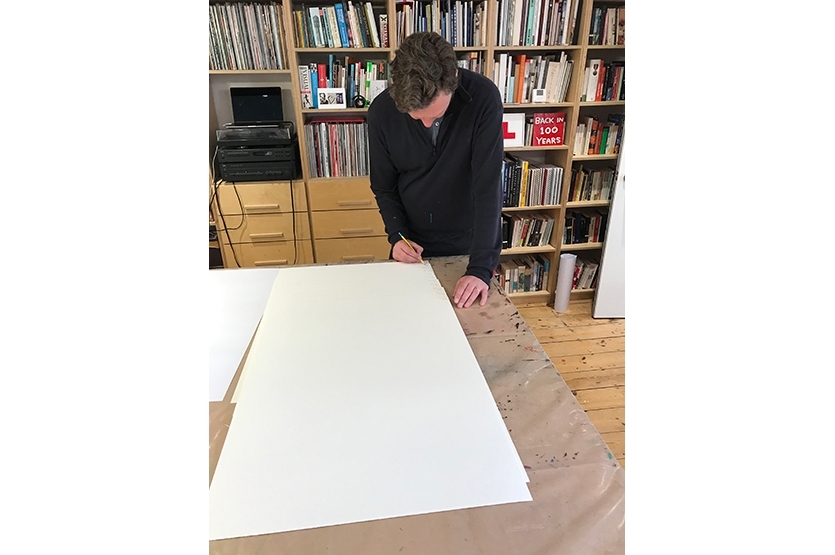 The artist hand signs and numbers every edition, May 2019