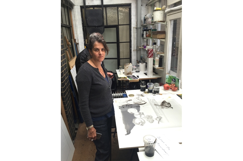 Tracey considers the arrangement of the piece