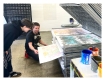 Daisy Parris creating their unique prints in Counter, Studio, Margate, 2023