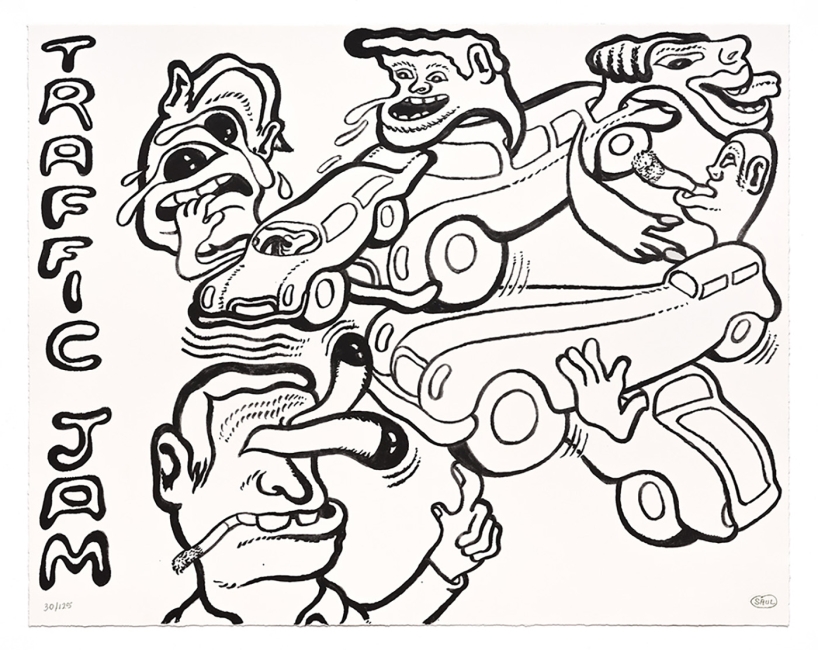 Peter Saul, Traffic Jam (2022)