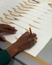 Charmaine Watkiss signing her edition at Counter Studio in Margate
