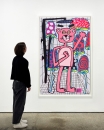 Katherine Bernhardt, <i>Big Cat </i>(2025) framed by Darbyshire Framers