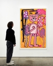 Katherine Bernhardt, <i>Big Cat </i>(2025) framed by Darbyshire Framers