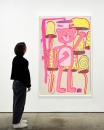 Katherine Bernhardt, <i>Big Cat </i>(2025) framed by Darbyshire Framers