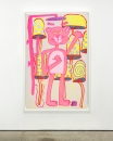 Katherine Bernhardt, <i>Big Cat </i>(2025) framed by Darbyshire Framers