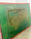 Katherine Bernhardt, <i>Big Cat </i>(2025) in production in Counter Studio, Margate