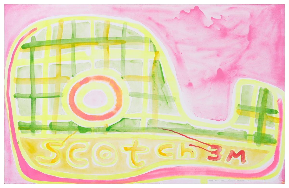 Katherine Bernhardt, Scotch Magic Tape, Lithograph (2021)