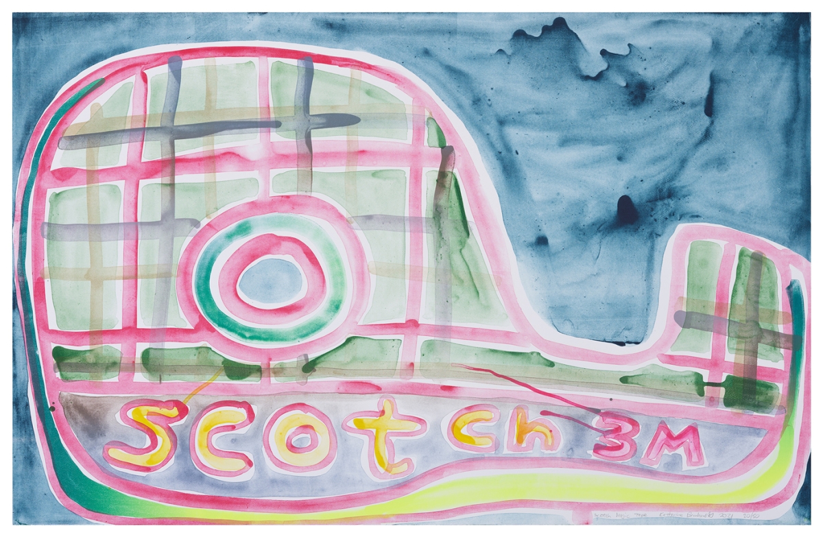 Katherine Bernhardt, Scotch Magic Tape, Lithograph (2021)