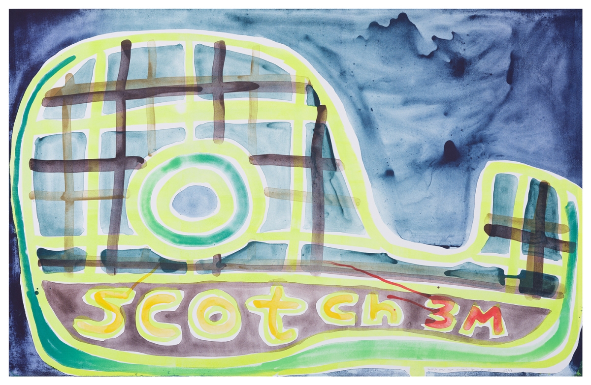 Katherine Bernhardt, Scotch Magic Tape, Lithograph (2021)