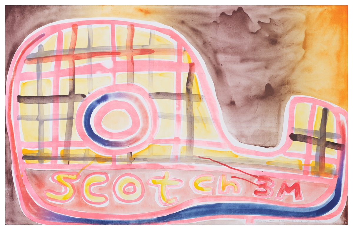 Katherine Bernhardt, Scotch Magic Tape, Lithograph (2021)