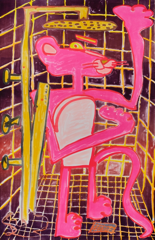 Katherine Bernhardt, Shower Power (2023)