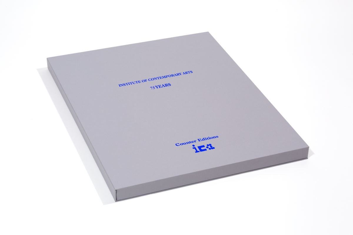 The set of eight prints come in a cloth-bound handmade portfolio box