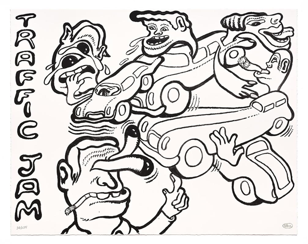 Peter Saul, Traffic Jam (2022)