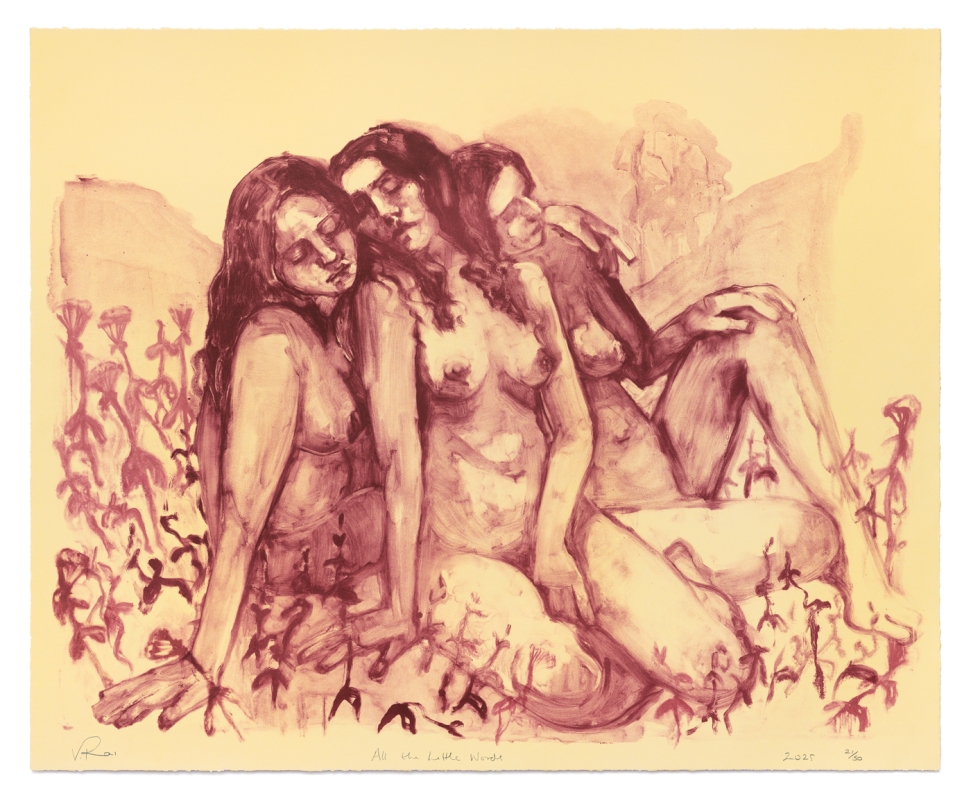 Vanessa Raw, <i>All the Little Words</i> 
 (2025), 3 Colour Lithograph, Edition of 50
