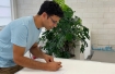Benjamin signing his new lithographs at Counter Editions, Margate