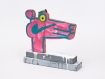 Katherine Bernhardt's hand-painted side of collaborative sculptural multiple.