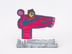 Katherine Bernhardt's hand-painted side of collaborative sculptural multiple.