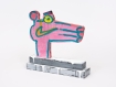 Katherine Bernhardt's hand-painted side of collaborative sculptural multiple.