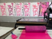Katherine Bernhardt's 'Shower Power' in production in Counter Studio, Margate.