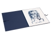 The set of four prints come in a cloth-bound handmade portfolio