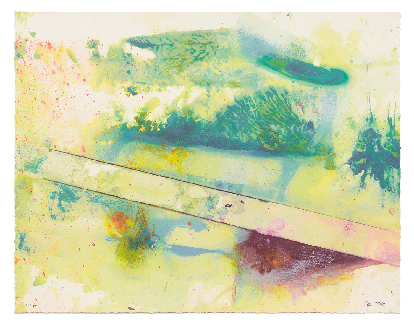 Frank Bowling, Three (2024) 27 Colour Screenprint. Edition of 100