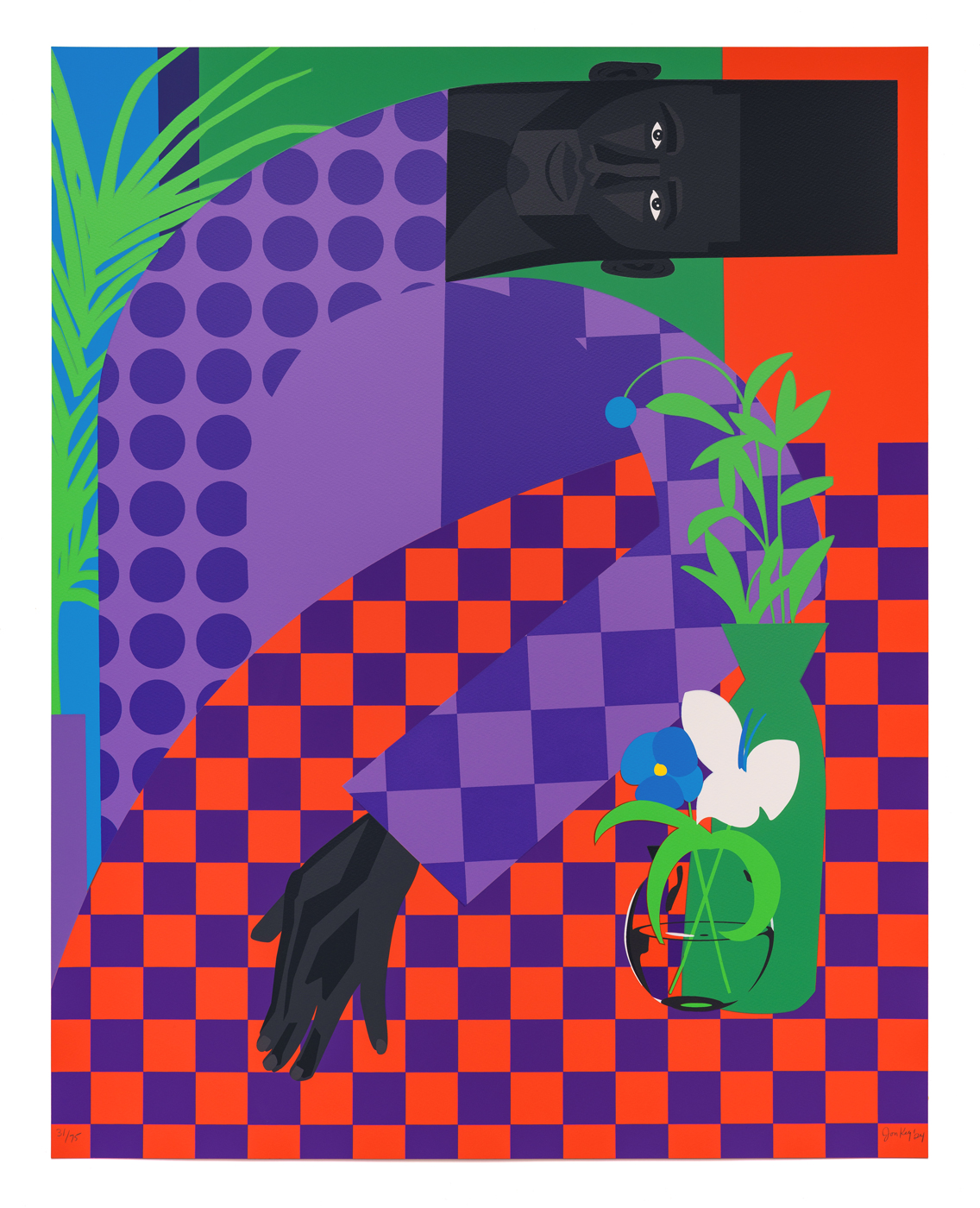 Jon Key, Waiting for You (2024) 12 Colour Screenprint with Satin and Gloss Varnish. Edition of 75