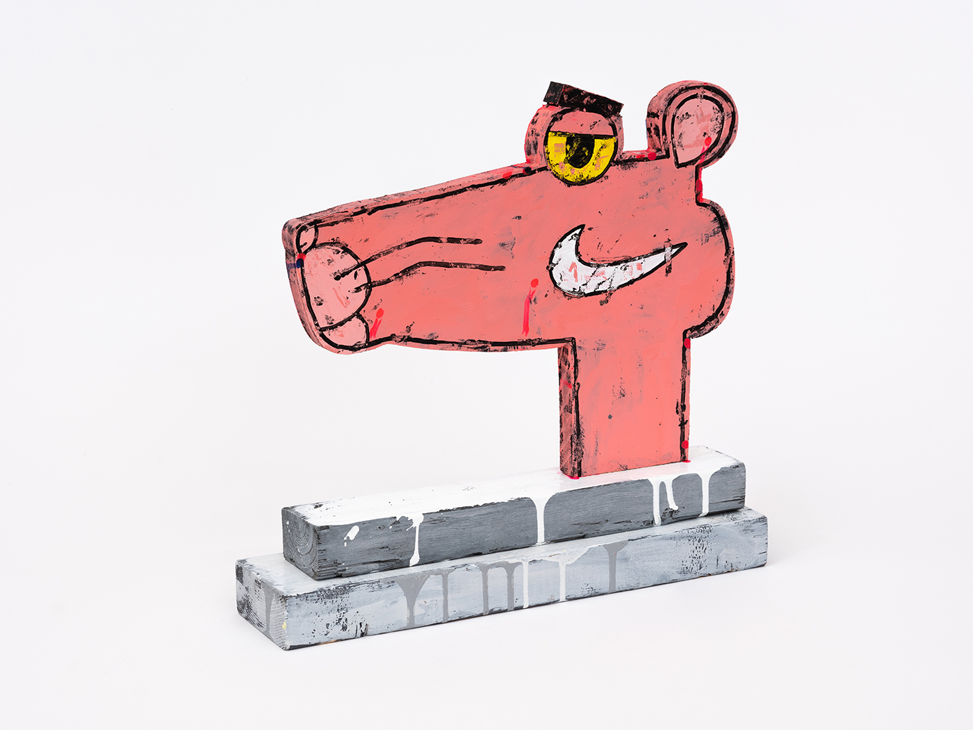 Jonathan Edelhuber's hand-painted side of collaborative sculptural multiple.