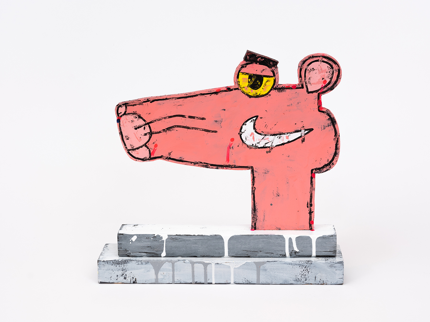 Jonathan Edelhuber's hand-painted side of collaborative sculptural multiple.