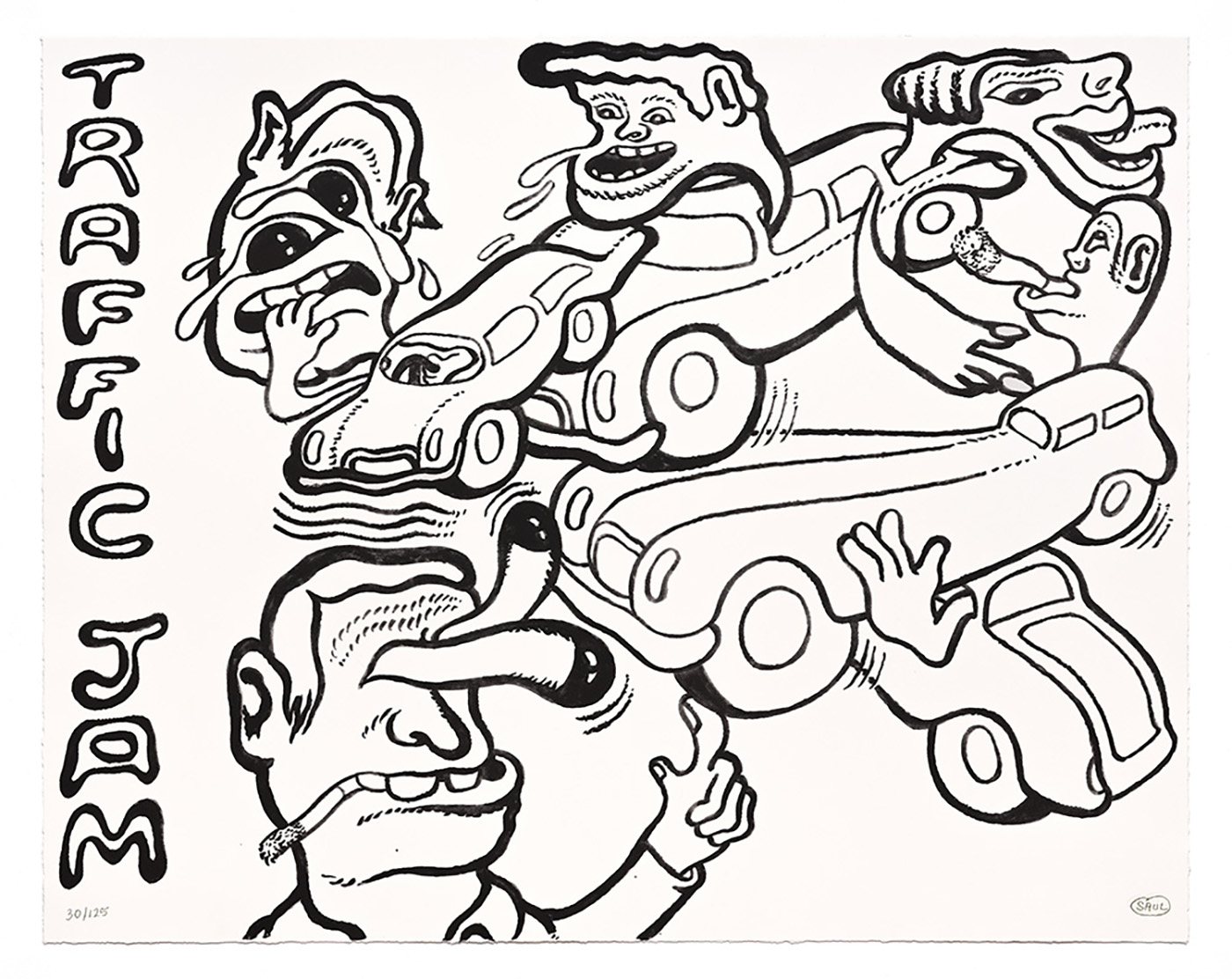 Peter Saul, Traffic Jam (2022)