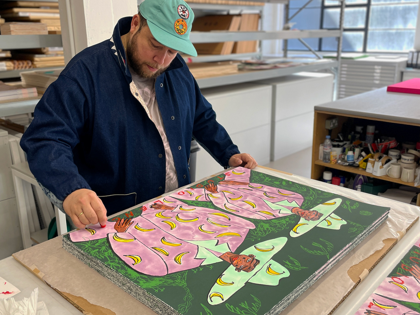 Studio Lenca (Jose Campos) signing his prints