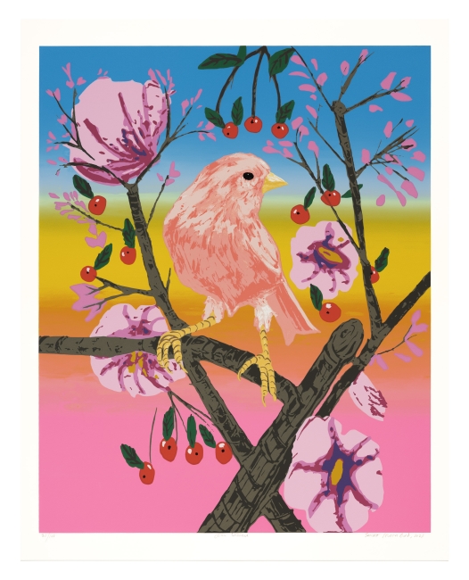 Ann Craven, <i>Sunset Moon Bird </i>(2023) 18 colour screenprint. Edition of 100