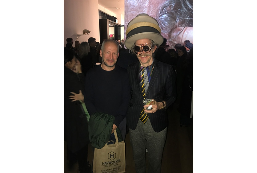 Counter Editions founder Carl Freedman with Martin Creed, Hauser & Wirth exhibition preview, 29th November 2018