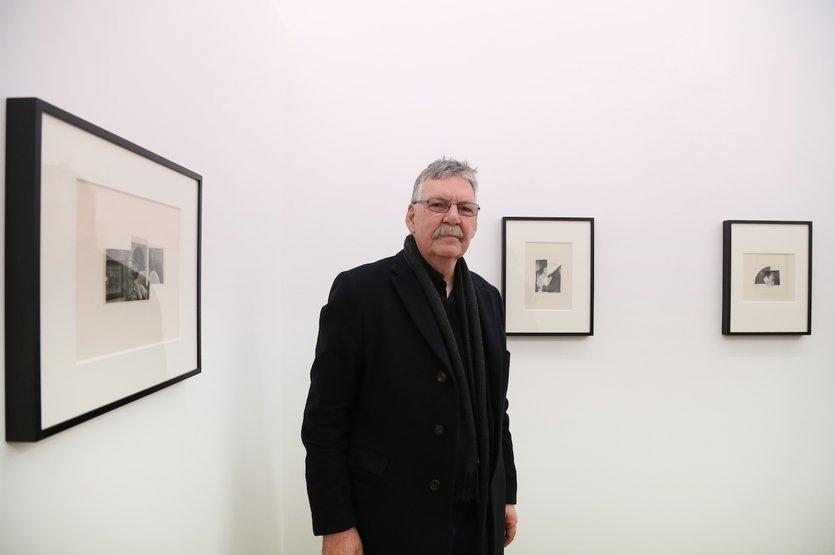 John Stezaker attends the opening of his solo show 'Love' at The Approach gallery, London on Valentines Day 2018.