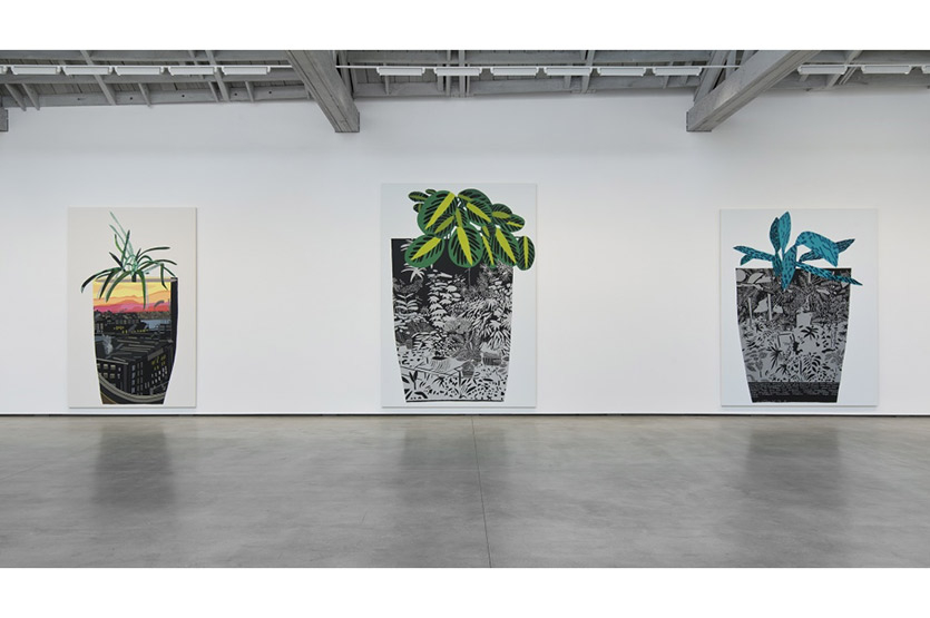 Jonas Wood, Installation view, David Kordansky Gallery, 2014