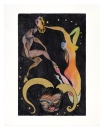 Chris Ofili, <i>Crowning of a Satyr</i> (2023) 40 colour screenprint with hand applied 24 carat gold leaf. Edition of 125