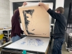 Tracey Emin's print, Just Waiting (2022), in production in Counter Studio, Margate.