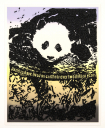 Rob Pruitt, Giant Pandas..., (2019), Screenprint with hand applied glitter, Edition of 125