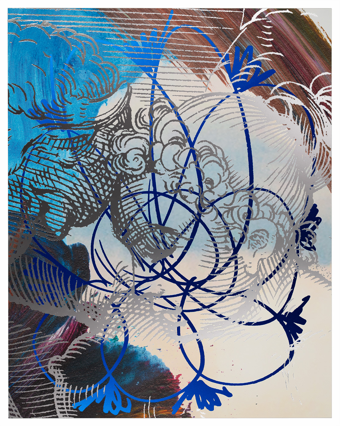 Jeff Koons, Carracci Flower (2021), Archival Pigment Print with 2 Colour Foils, Edition of 200